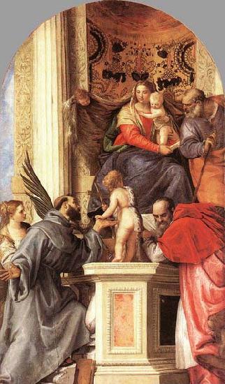 Paolo Veronese Madonna Enthroned with Saints oil painting picture